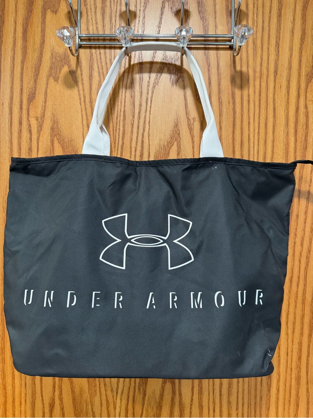 Under Armour Black Lined Tote with Zippered Pocket